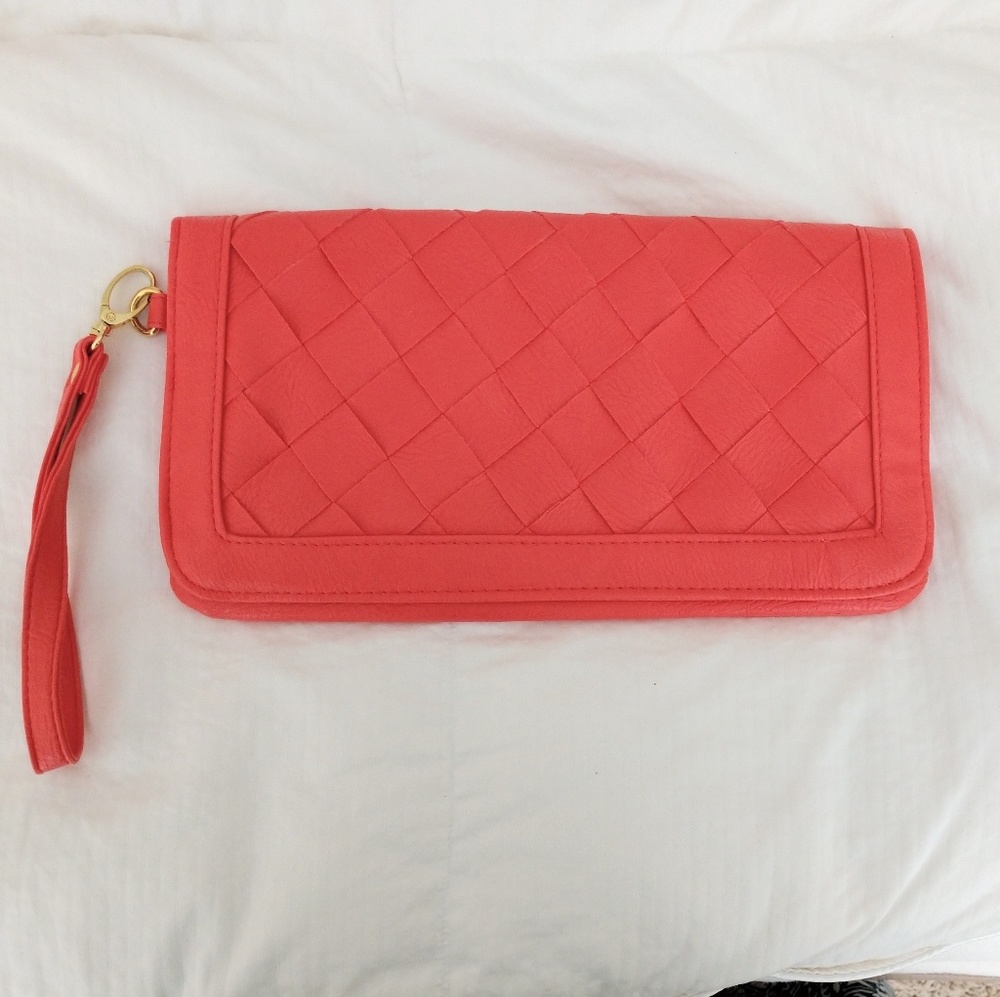Coral Clutch Bag Wristlet